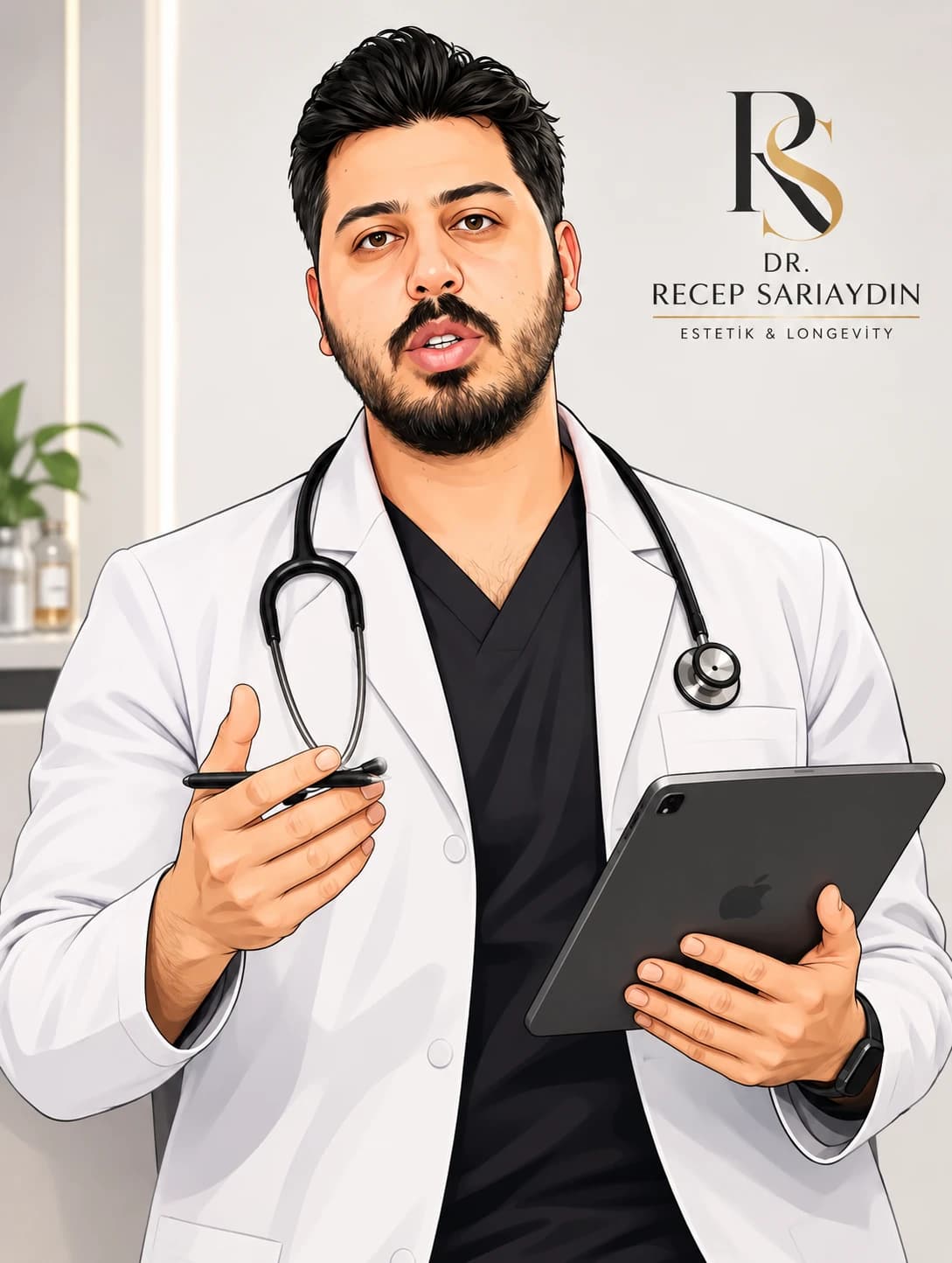 Dr. Recep Sarıaydın bilgilendirme illüstrasyonu